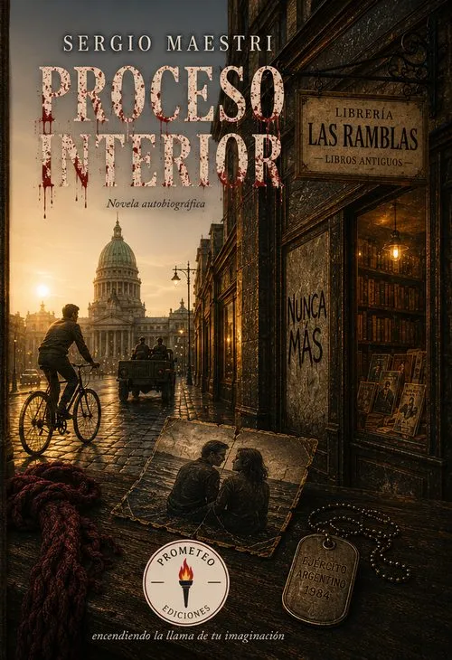 Portada del libro Proceso interior de Sergio Maestri - Novela autobiográfica sobre la dictadura argentina