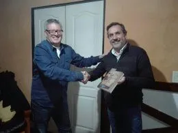 Sergio Maestri en una presentación, encuentro o entrevista